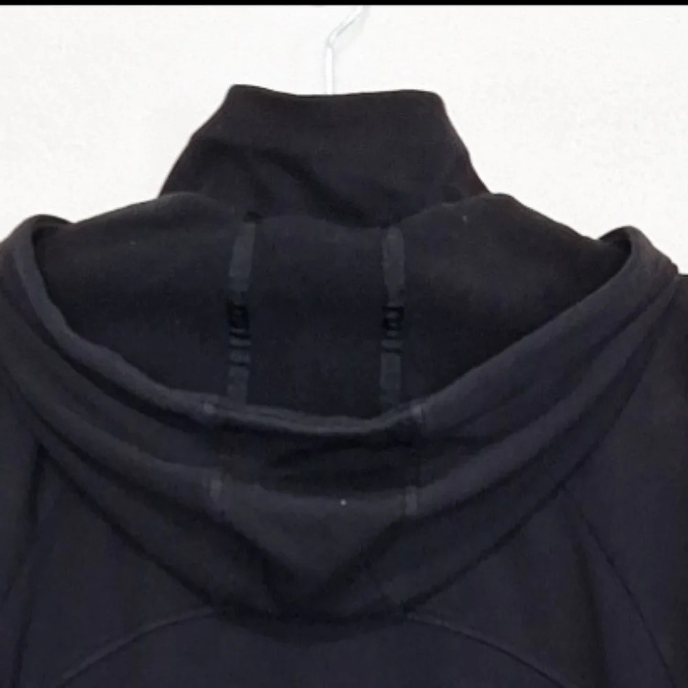 Athleta Black Long Sleeve Pockets Gorpcore Goth Athleisure Full Zip Hoodie Sz L - Picture 6 of 6